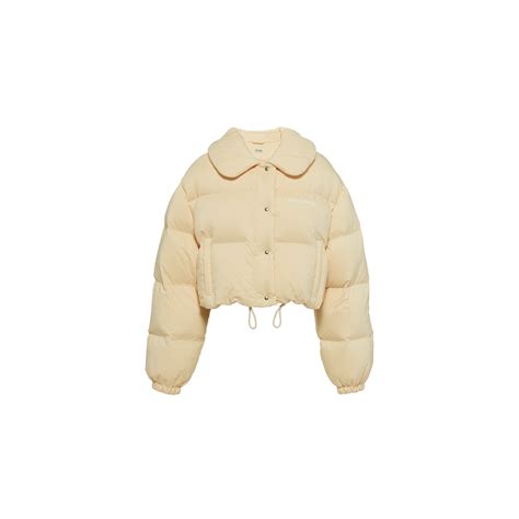 MIU MIU Logo Cropped Down Padding Navy 